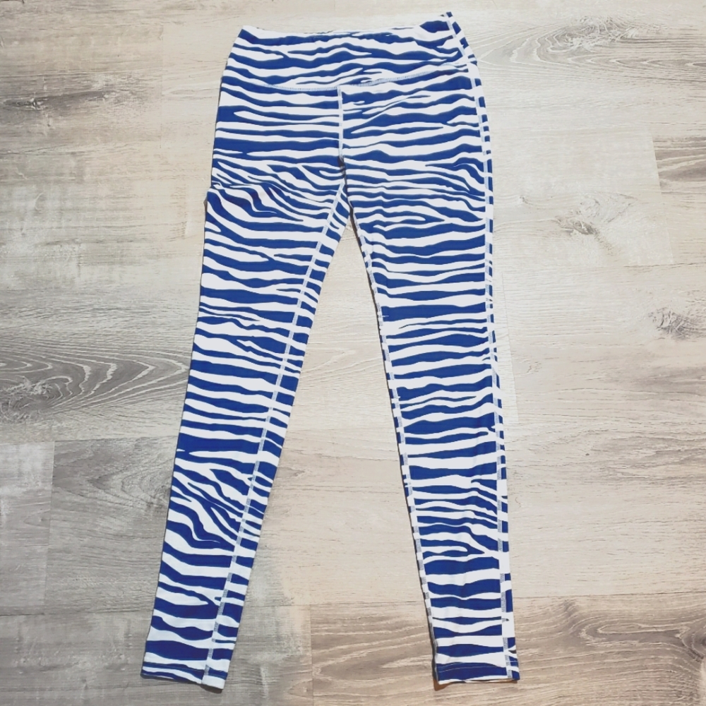 Team Tights Leggings Blue & White